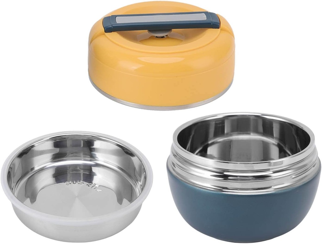 Haofy Boxes, 0.8L Stainless Steel Thermal Lunch Box 2 Layer Insulated Lunch Containers Vacuum Insulated Food Jar