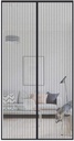 Magnetic Screen Door 37 X 88inch Sliding Screen Door with Full Frame Self Sealing Hands Free Mesh Curtain Net - Pet and Kid Friendly,Black