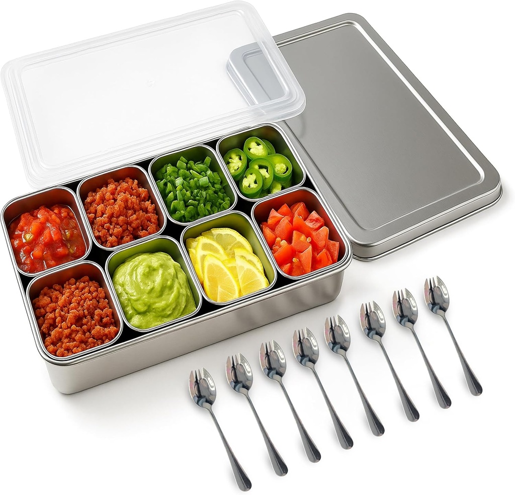 Stainless Steel Yakumi Pan, Yakumi Pans, Yakumi Mise En Place, Mise En Place Containers, Japanese Food Container, Spice Box Indian Masala Dabba, Stainless Steel Condiment Containers