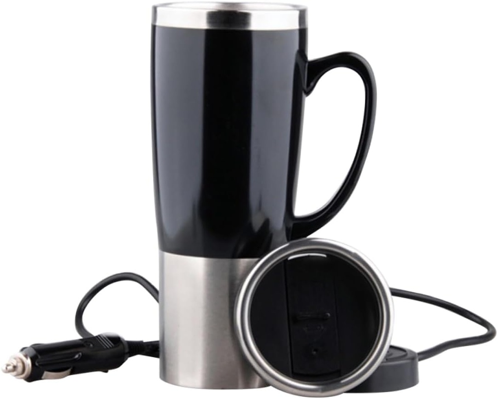 PRETYZOOM 12V Stainless Steel Electric Kettle for Car Efficient Water Heater Tea Brewing Capacity Design for Go Hot Water