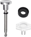 Tub spout diverter repair kit, Includes 1 x Diverter Valve Stems, 1 x Cup Seals and 1 x Gates For 101017 101237 Universal Shower Bathtub Leaky Faucet Repair Replacement Parts（Polished Chrome）
