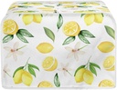 Lemon Flower Toaster Dust Cover Bread Maker Machine Cover, Dustproof Bakeware Protector with Top Hook, 2 Slice Toaster Appliance Cloth Cover, Yellow