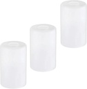 3 Pack White Frosted Glass Shade Covers, Cylinder Glass Lamp Shade Replacements for Light Fixtures, 1-5/8 Inch Fitter Globes Lampshades for Chandelier Wall Sconces Pendant Lights Bath Vanity Lights