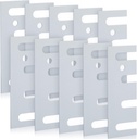 Ferraycle 16 Gauge Steel Hinge Shim Coated Finish Shims 4-1/2" Length x 1-5/8" Width Stainless Steel Door Hole Filler Plate for Door Hinge Repair Kit, Gray(10 Pack)