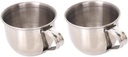 2pcs Stainless Steel Small Tea Mugs Drinking Cups for Plum Wine and Sake Lightweight and Easy to Clean with Comfortable Slip Handle