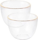 Ceramic Wine Glasses,Traditional Sake Cup,2pcs Cup Japanese Dinnerware Set Clear Coffee Cups Vintage Dinnerware Set Coffee Glasses Kungfu Teacup Small Sake Cups Glass Transparent Durable Tea Cup