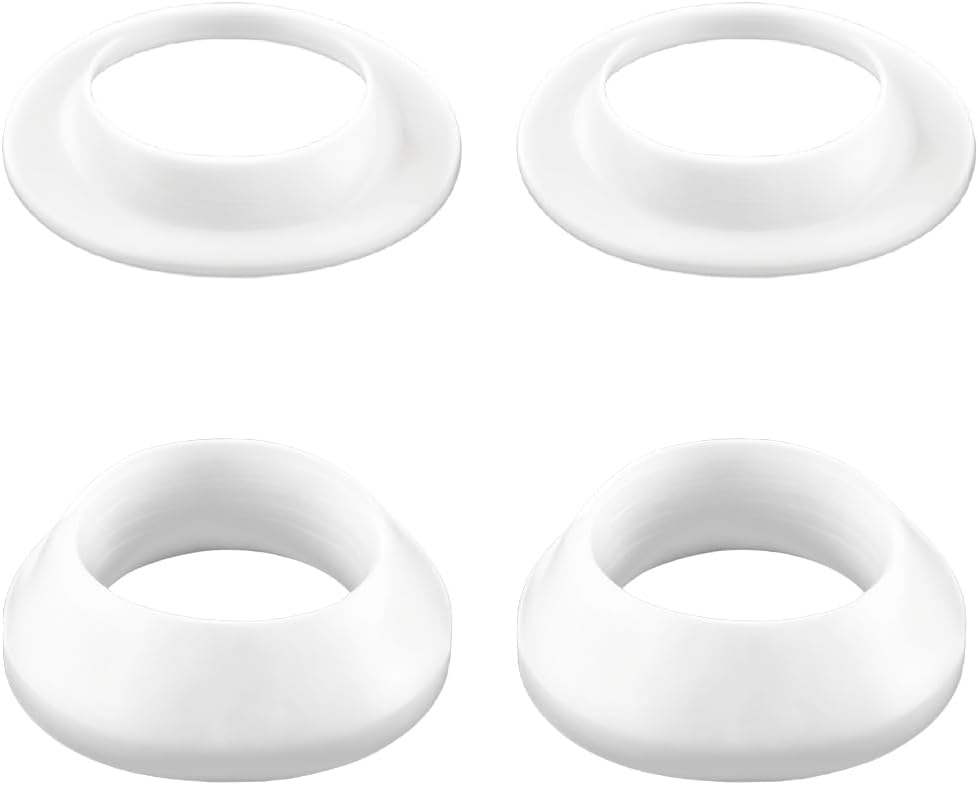 Drainage Seal,Universal Basin Drain Gasket Replacement Parts,Thickened Silicone Sealing Ring for Bathroom Sink Drain Stopper，Includes Top and Bottom Washers Seals (White-2 Sets)