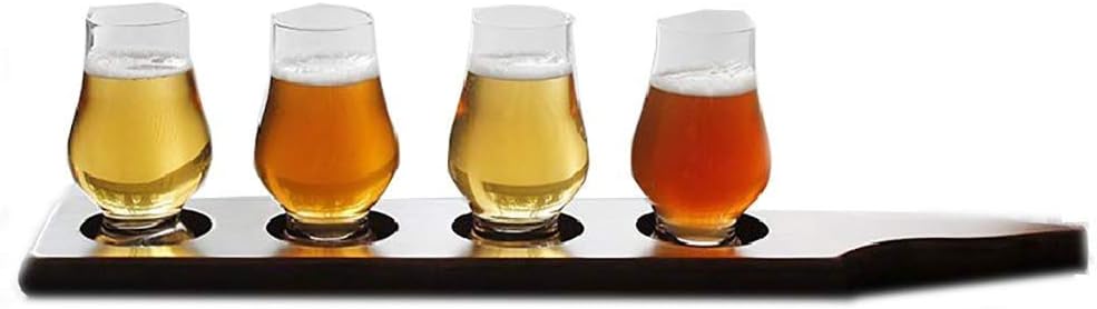 Rrack Beer Mug Holder Solid Wood Cup Holder Portable T-Handle Tray Small Capacity Tasting Wine Glass Suitable for Home Wine Cellar Bar Restaurant Place Etc A