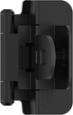 Amerock BPR8700FB | Cabinet Hinge | 3/8 in (10 mm) Inset Double Demountable | Matte Black | Kitchen Cabinet Door Hinge | 1 Pair/2 Pack | Functional Hardware