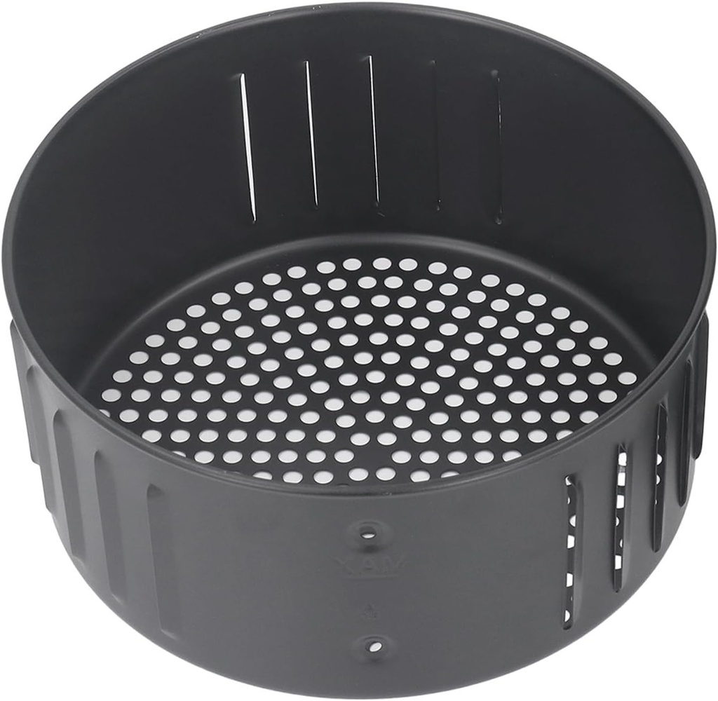 Air Fryer Basket, 2.6L Steel Non Stick Fryer Basket Reusable Baking Drain Oil Pan Frying Accessories for Frying Baking Grilling