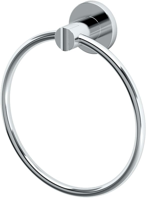 Gatco 4682 Channel Towel Ring, Chrome/Wall Mounted Hand Towel Ring for Bathroom