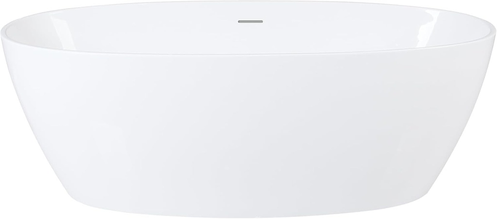 67" Acrylic Freestanding Bathtub Contemporary Soaking White Tub