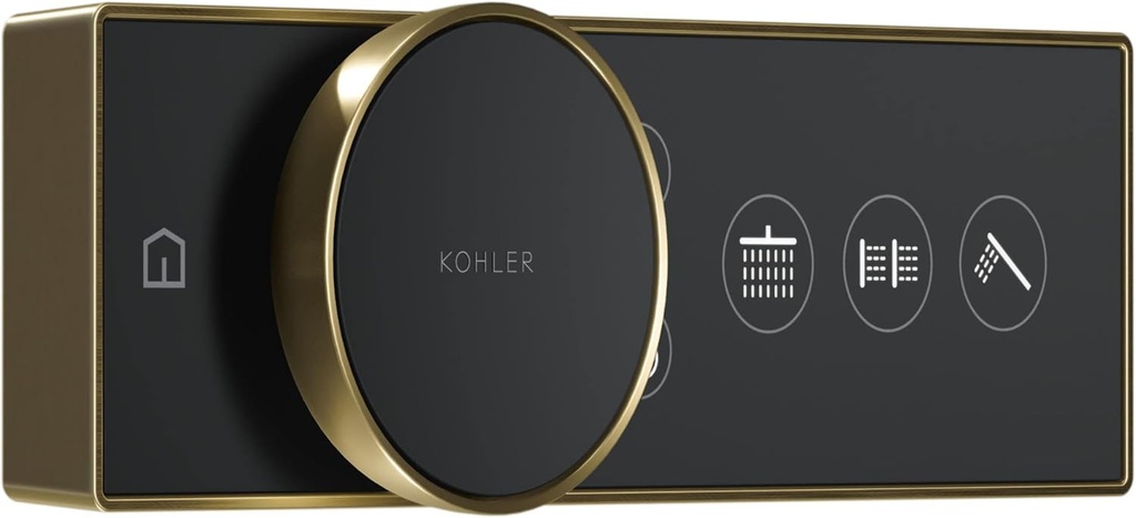 KOHLER 28214-2MB Anthem Shower Digital Control for Personalized Shower Experience with Eco-Mode & Adjustable Dial, Vibrant Brushed Moderne Brass