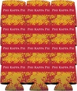 VictoryStore Can and Beverage Coolers - Phi Kappa Psi, Red and Gold Grunge Design, Set of 12