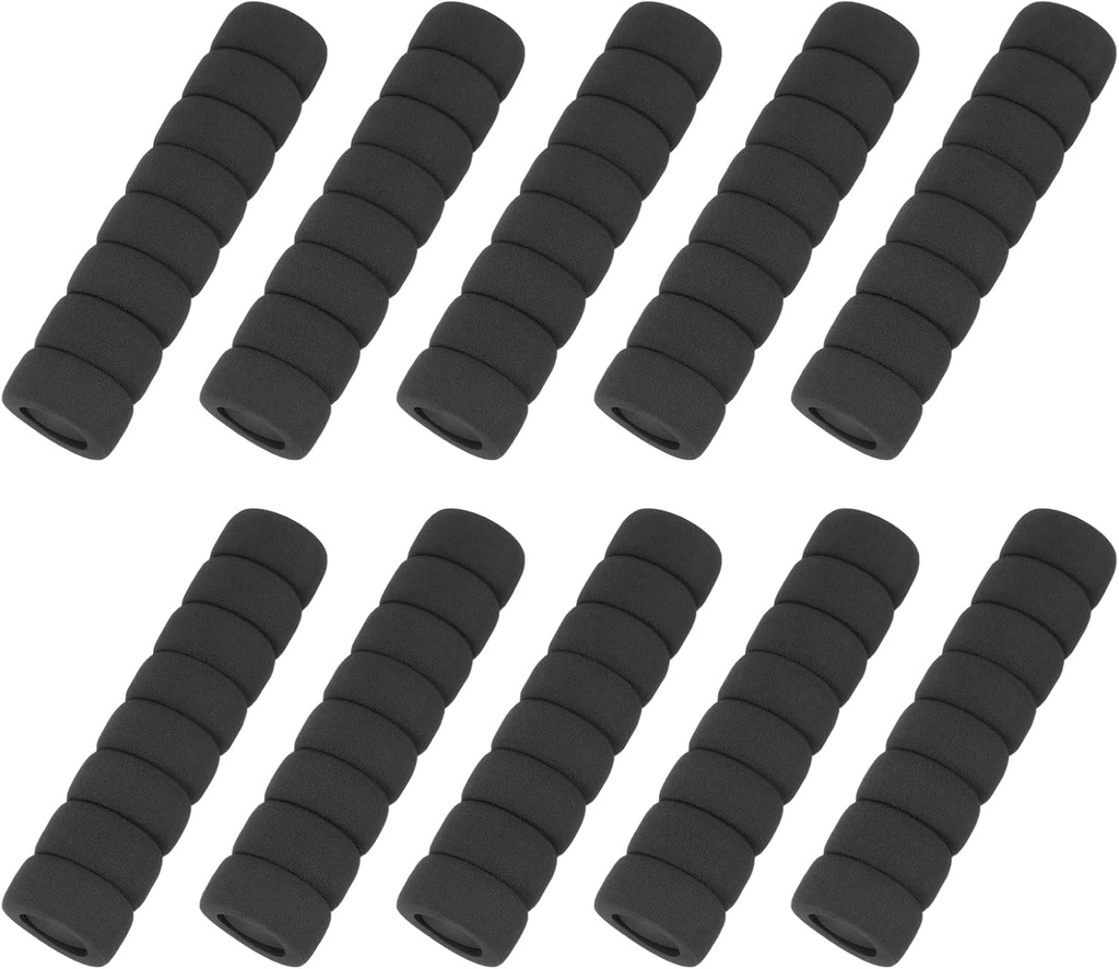 uxcell 10 Pcs Door Knob Cover, Safety Door Handle Protector Covers Anti-Collision Soft Spiral Door Knob Covers Foam Door Pull Cover for Bedrooms Bathrooms Offices Doors, Black