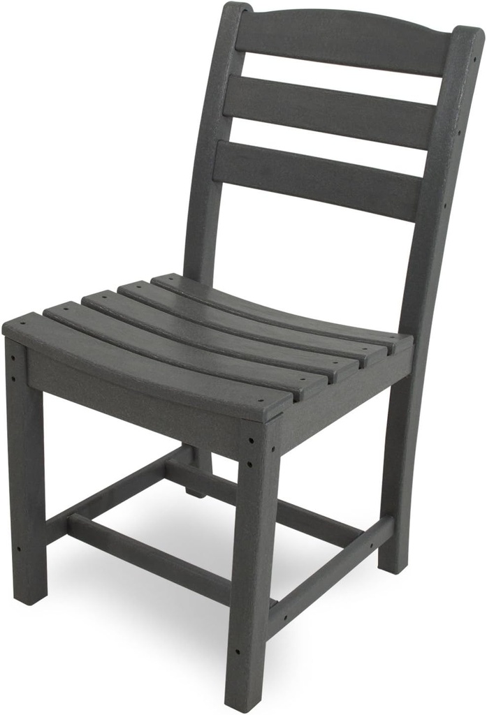 POLYWOOD TD100GY La Casa Café Dining Side Chair, Slate Grey