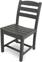 POLYWOOD TD100GY La Casa Café Dining Side Chair, Slate Grey