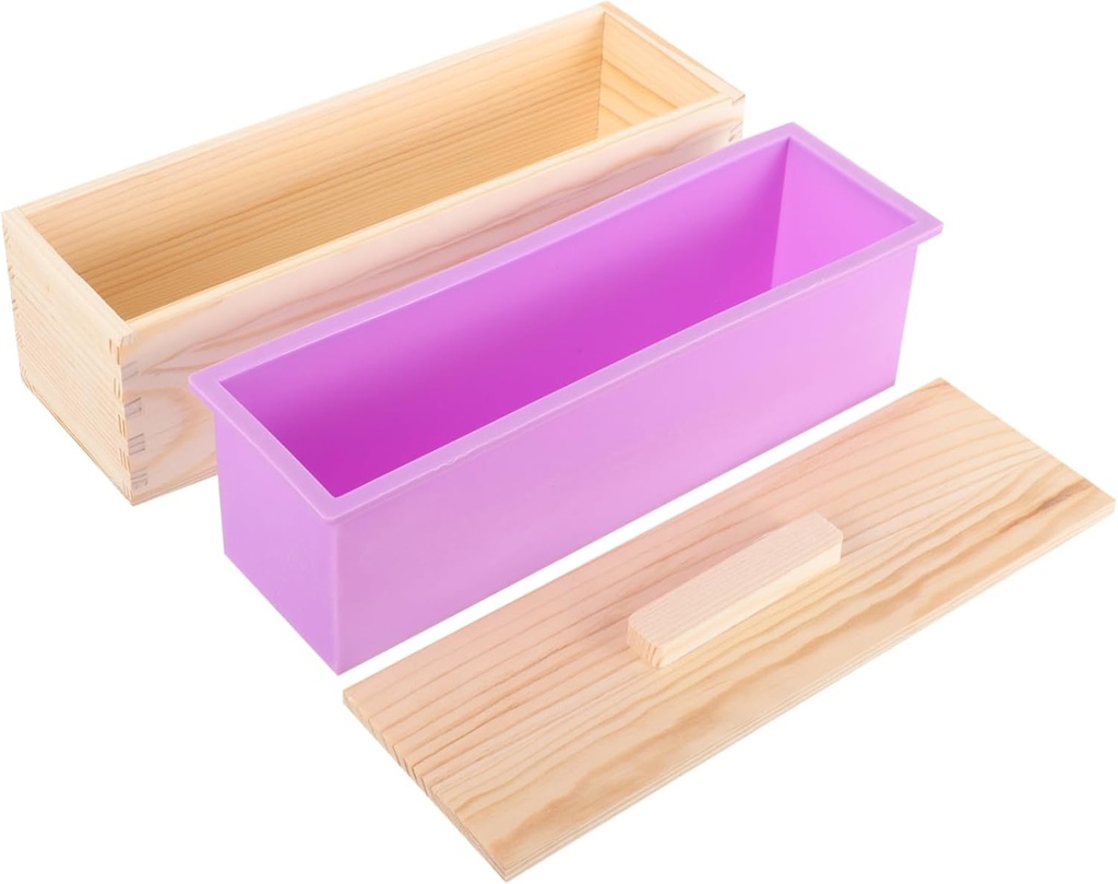 1Set Loaf Container Heat Resistant Bread Pan with Lid for Homemade Toast Rectangle Soap Storage Box for Kitchen Bakery Use