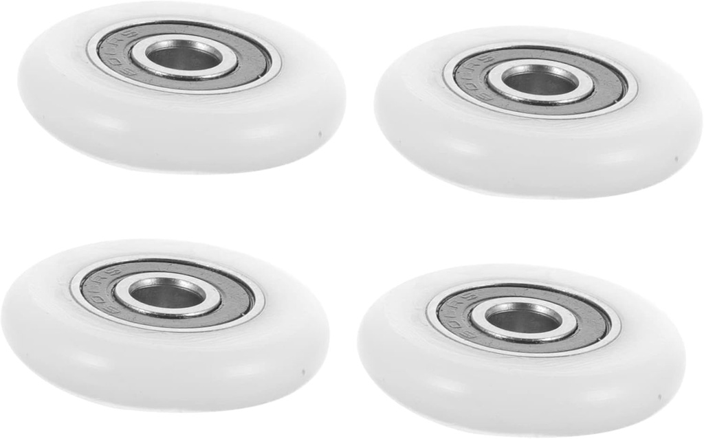 DOITOOL 4pcs Shower Door Rollers Replacement Kit Adjustable Glass Sliding Door Pulleys Collision Block for Bathroom Easy Install