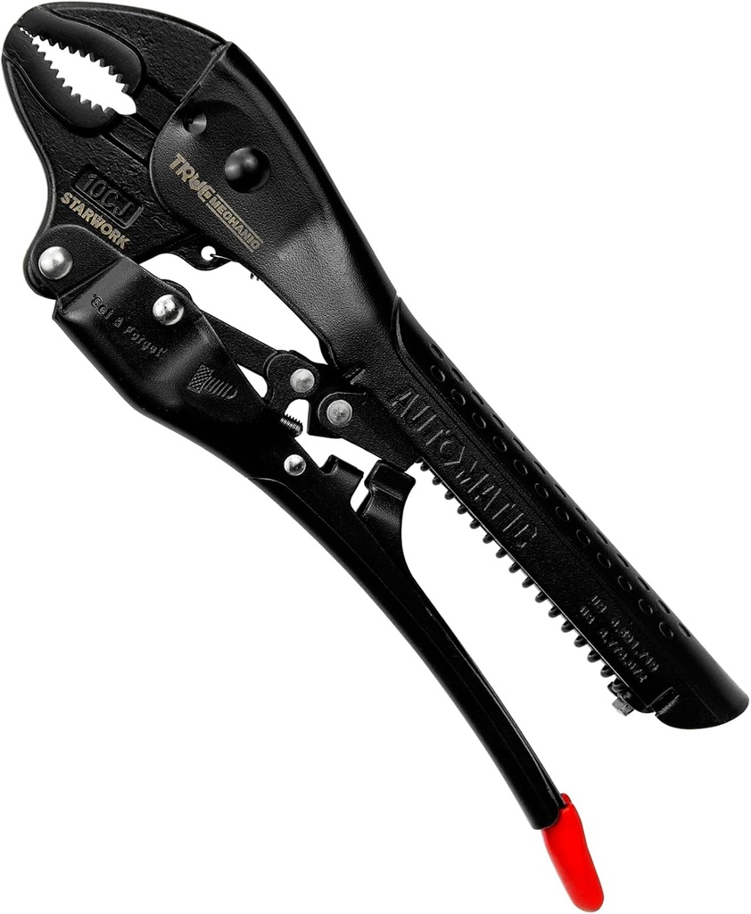 STARWORK TRUE MECHANIC™ Automatic Curved Jaw Locking Pliers 10-inch