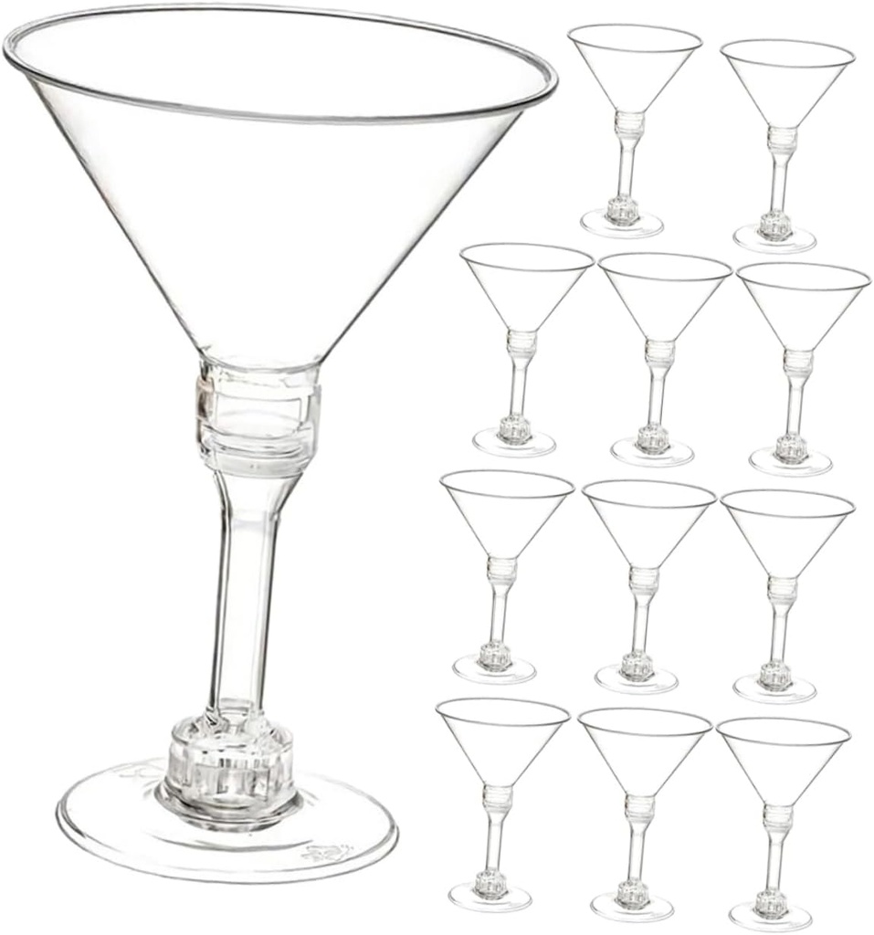 12pcs Cocktail Glasses Red Wine Cups Heavy Duty Party Cups Unbreakable Goblets for Party Wine Goblets
