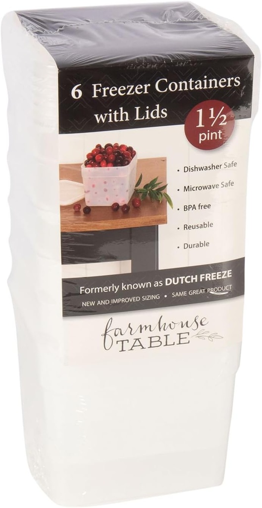 Homeplace Freezer Box - 6 Pack (1.5 Pint)