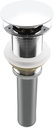 Pop Up Sink Drain Without Overflow, Bathroom Faucet Vessel Vanity Sink Drain Stopper, Polished Chrome