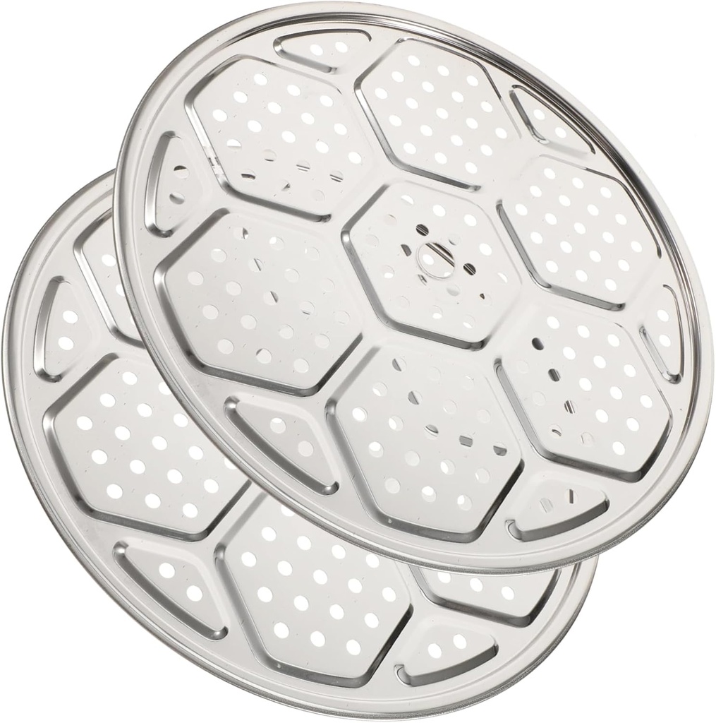 PRETYZOOM 2pcs Stainless Steel Steaming Rack Food Steamer Tray for Cooking Fish Vegetables and Buns Lightweight and Compact Kitchen Essential