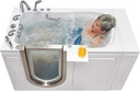 Ella Royal 32"x52" Acrylic Hydro Massage Walk-In Bathtub with Left Inward Swing Door, Heated Seat, 5 Piece Fast Fill Faucet, 2" Dual Drain