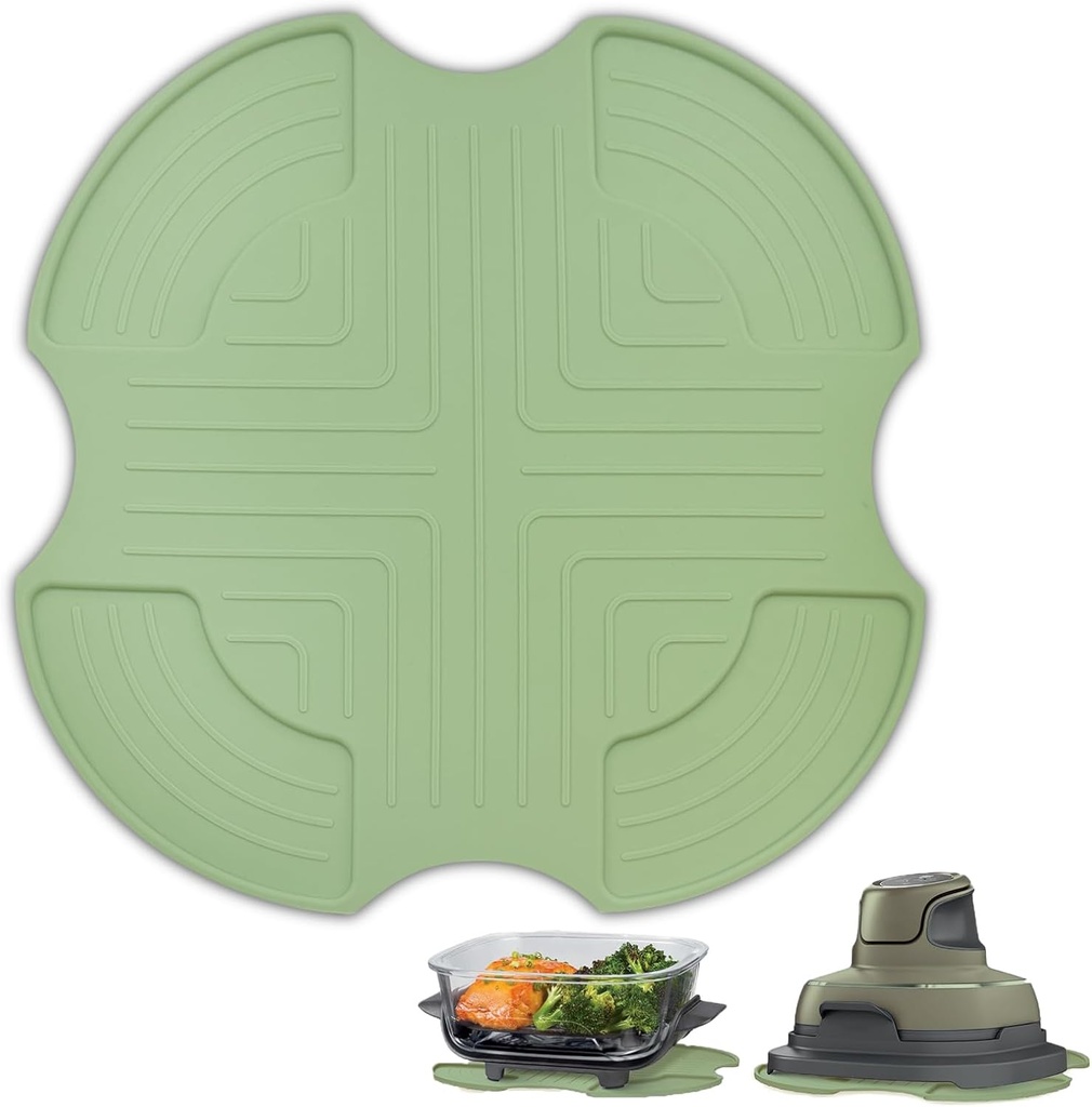 Bnoiiok Air Fryer Silicone Trivet for Ninja Crispi Air Fryer - Green Non Slip Heat Resistant Air Fryer Tray Mat, Effectively Protects Countertops, For Ninja Crispi Air Fryer Heat-Resistant Accessories
