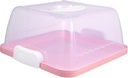 ABOOFAN Portable Transparent Cake Box with Handle Thick Plastic Food Storage Carrier for Cakes Cupcakes Muffins Secure and Portable Dessert Preservation for Parties and Outdoor Use