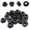 20Pcs M10 x 1.25mm Flange Nut, Carbon Steel Thread Hardware Nuts Serrated Flange Lock Nuts Metric Hex Flange Nuts Bright Finish (Black)