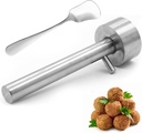 Meatball and Falafel Maker Scoop, Stainless Steel with Cream Spoon, Non-Stick & Easy to Clean Baller Tool