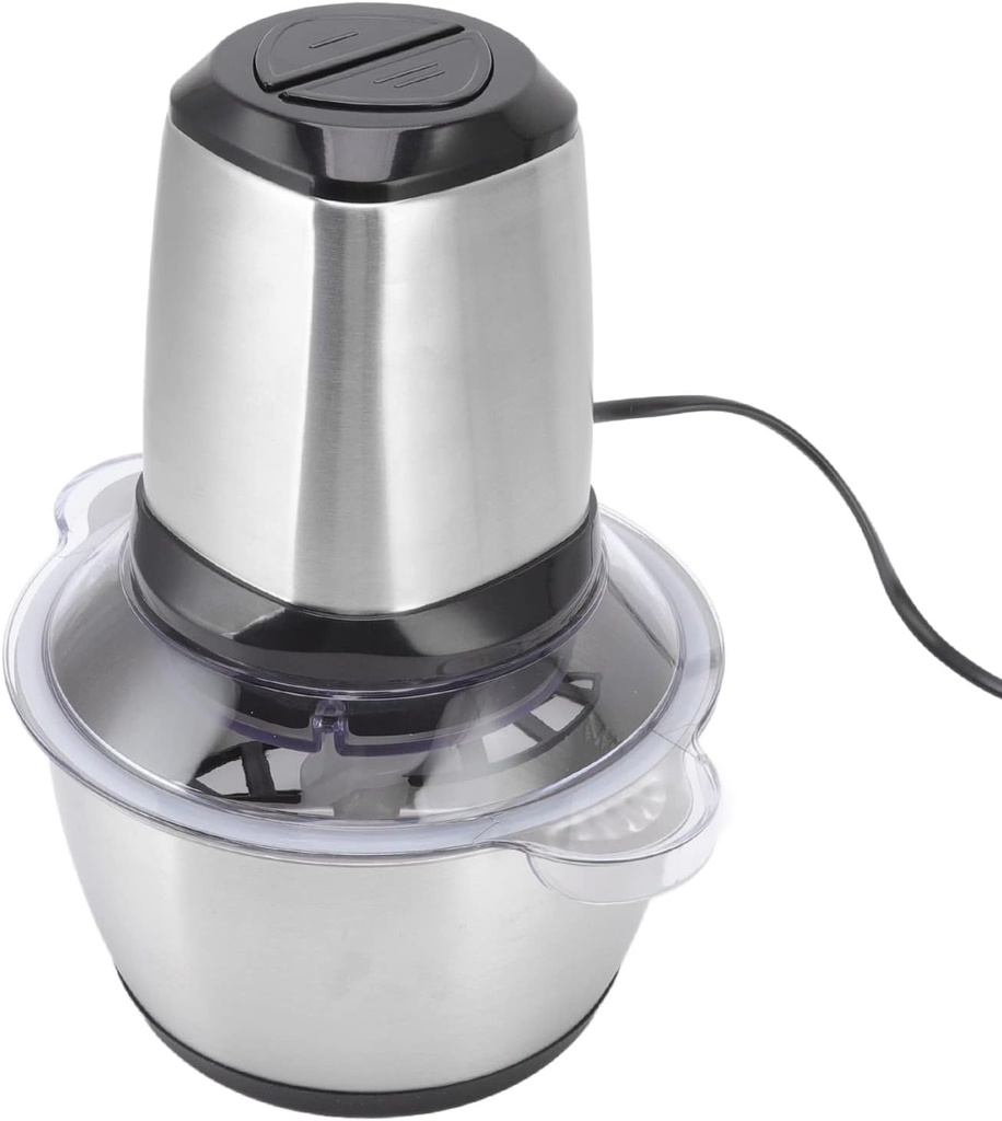 Sorandy Electric, 350W 2L Food Chopper, Two Levels Stainless Steel Meat Mincer Electric Food Processer Vegetable Cutter with Braking Function for Meat, Vegetables, Fruits and