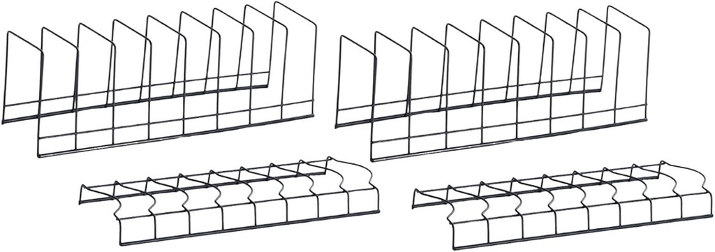 2Pcs Bowl Rack 2Pcs Dish Holder Drain Basket Stable Multipurpose Organizer Utensils Holder for Pantry Restaurant Home- Black