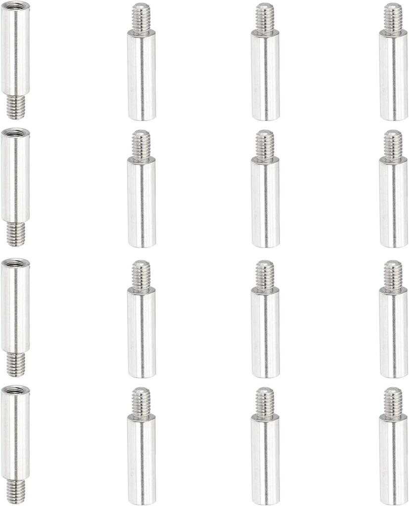 PATIKIL 16pcs M4x20+6mm Male Female Standoff Extension Posts Screws, Stainless Steel Thread Standoff Spacer for PCB Quadcopter Drone