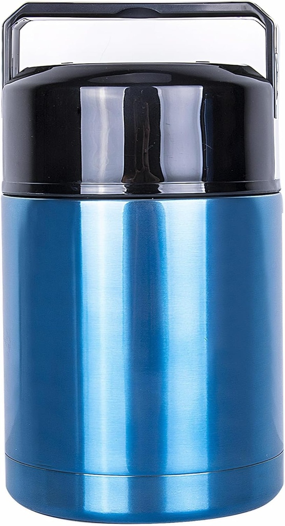 Meichoon Large Food Jars & Canisters 35 oz Vacuum Insulated for Cooking, Stainless Steel Interior Leak Proof Soup Jar & Food Storage Container, BM02 Blue