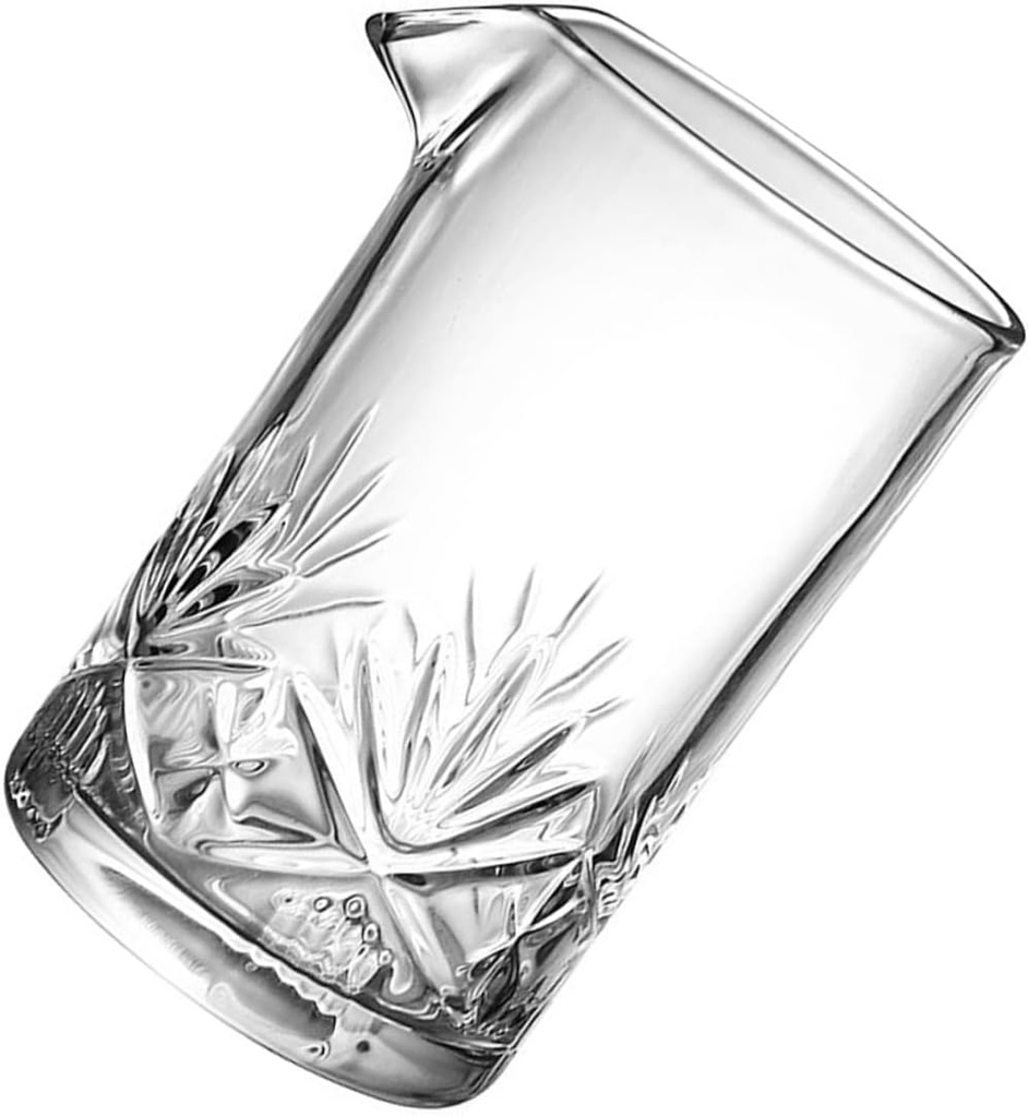 Alipis 1pc Crystal Mixing Glass for Cocktails Bar Pitcher for Stirring Drinks Elegant Design Slip Texture for Home and Parties