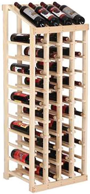 Kitchen Wine Cabinets 44 Bottles Wine Rack Free Standing Wine Display Stand Storage Shelf Beer Whisky Brandy Rack Solid Wood Grape Wine Cellar Wine Bar C