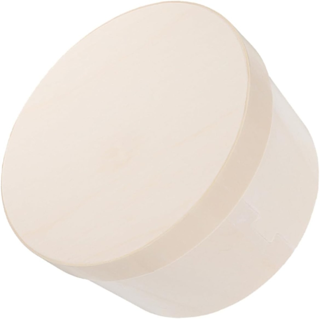 Round Wooden Cake Box with Lid Wear Resistant Dessert Container for Cheesecake Wedding and Birthday Packaging Craftsmanship Cake Packaging