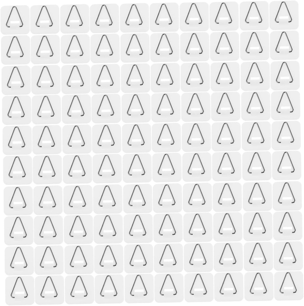 PRETYZOOM 100pcs Invisible Plate Hangers Multi-use Plate Hooks for Small Dishes Easy to Install Kitchen Dish Holders for Home and Office Decor