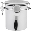 304 Stainless Steel Sealed Storage Jar, Crisper Jar With Spoon, Coffee Bean Sealed Jar (White, 51 OZ)