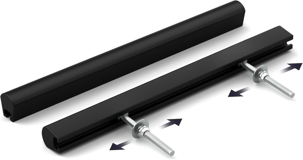 goldenwarm 25 Pack Adjustable Drawer Pulls Black Cabinet Handles for Kitchen Hardware 2" to 8"(51-224 mm) Hole Distance