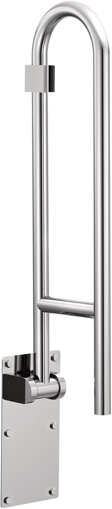 Moen Home Care Bathroom Safety 30 Inch Stainless Steel Flip Up Bathroom Grab Barwith Textured Grip, Elderly Assistance Product, Handicap Accessories for Daily Living, R8960FD