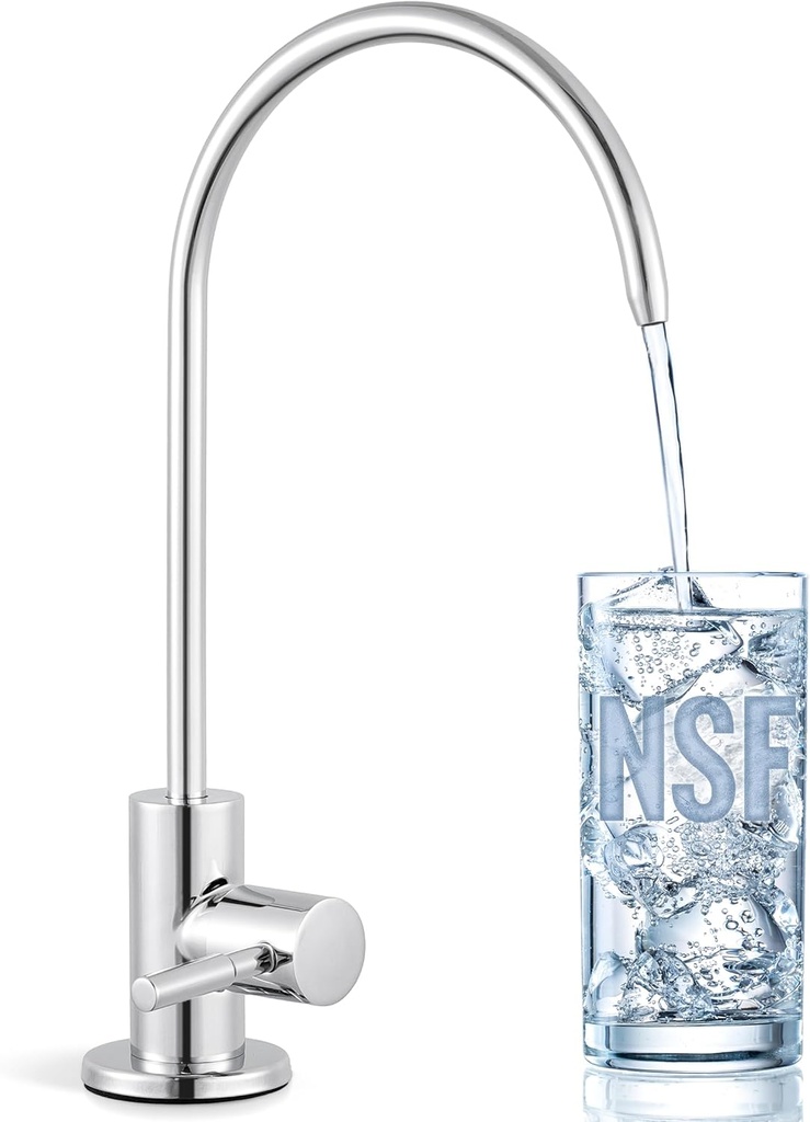 KES Water Filter Faucet for Kitchen Sink Reverse Osmosis Faucet Non-Air-Gap Drinking Water Faucet SUS304 Stainless Steel Polished Chrome, Z504CLFF18-CH