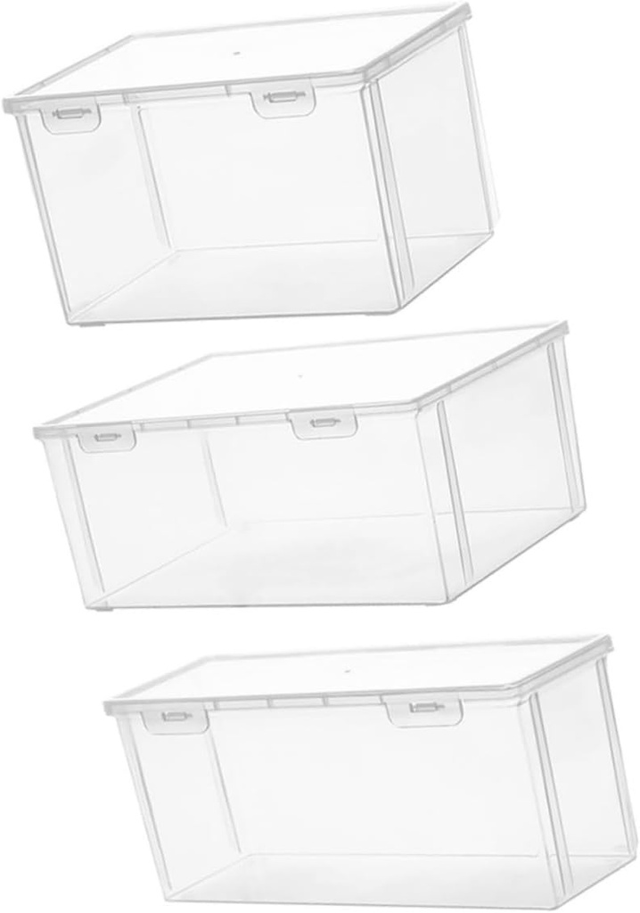KICHOUSE 3pcs Extra Large Bread Box Insulated Bread Box Airtight Saver Pp Material Loaf Storage