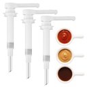 3PCS Sauce Pumps 1.2Oz Pumps Dispensers for Syrup Ketchup Dressing Jam, Plastic Pumps for Condiment Pump Station Nacho Cheese Dispenser Pump
