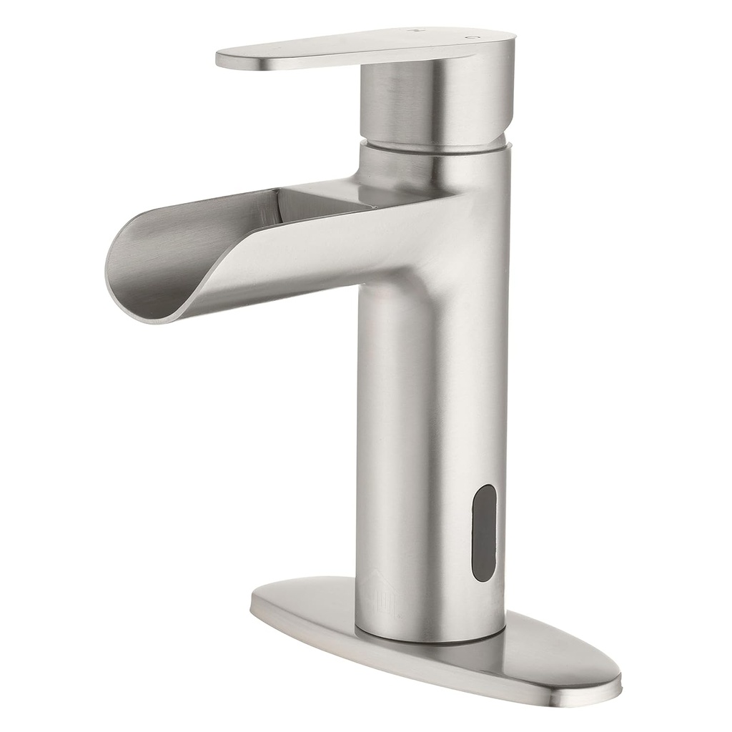 Homewerks 29-B413S-HW Waterfall 4" Centerset Touchless Brushed Nickel Bathroom Faucet
