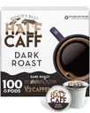 World's Best Half Caff Dark Roast Coffee Pods, 100 ct, Recyclable Single Serve Pods – 100% Arabica Coffee, Compatible with Keurig K Cups Maker