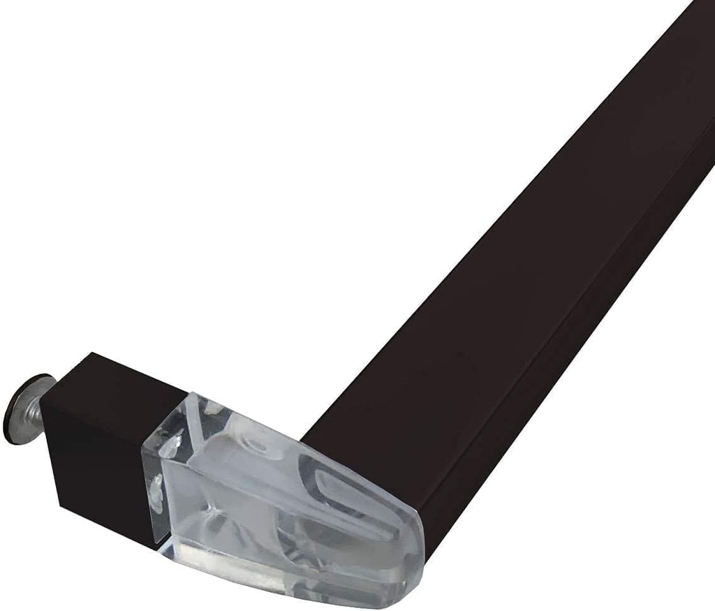 Gordon Glass® 25" Long Oil Rubbed Bronze Framed Sliding Shower Door Towel Bar with Clear Acrylic Brackets